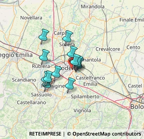 Mappa Via Ettore Orlandi, 41122 Modena MO, Italia (8.80231)