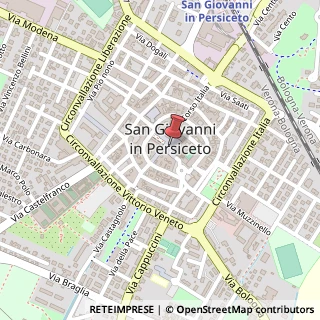 Mappa Piazza del Popolo, 12, 40017 San Giovanni in Persiceto, Bologna (Emilia Romagna)