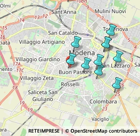 Mappa Via Francesco Guicciardini, 41124 Modena MO, Italia (1.90091)