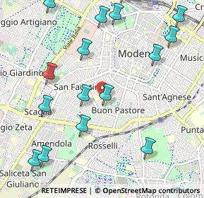 Mappa Via Francesco Guicciardini, 41124 Modena MO, Italia (1.4445)