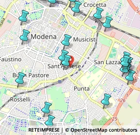 Mappa Via Tito Savelli, 41124 Modena MO, Italia (1.3905)