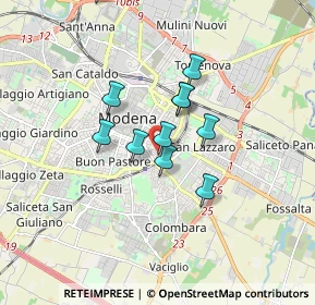 Mappa Via Tito Savelli, 41124 Modena MO, Italia (1.37727)