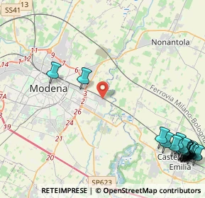 Mappa Via Tecnica, 41122 Modena MO, Italia (7.0885)