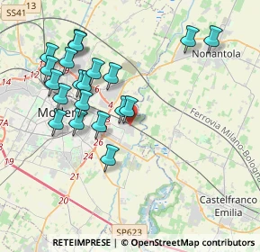 Mappa Via Tecnica, 41122 Modena MO, Italia (3.9915)