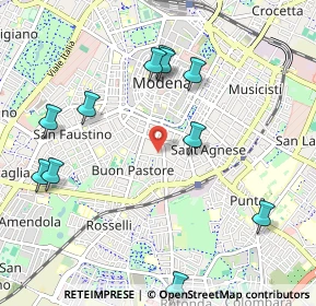 Mappa Via Antonio Peretti, 41124 Modena MO, Italia (1.17455)