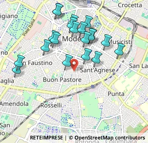 Mappa Via Antonio Peretti, 41124 Modena MO, Italia (0.962)