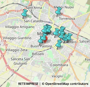 Mappa Via Antonio Peretti, 41124 Modena MO, Italia (1.24875)