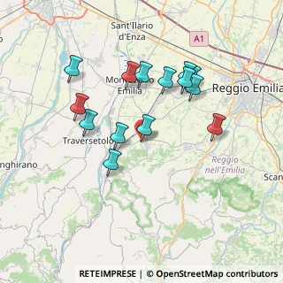 Mappa Via P. P. Pasolini, 42020 Quattro Castella RE, Italia (6.87786)