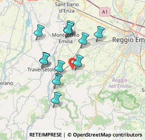 Mappa Via P. P. Pasolini, 42020 Quattro Castella RE, Italia (6.40667)