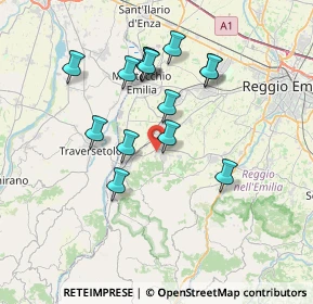 Mappa Via P. P. Pasolini, 42020 Quattro Castella RE, Italia (6.60214)