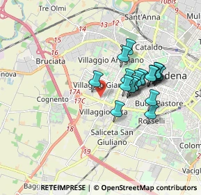 Mappa Via Albert Einstein, 41126 Modena MO, Italia (1.5025)