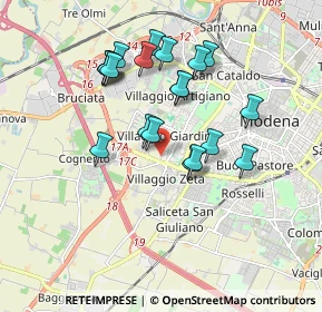 Mappa Via Albert Einstein, 41126 Modena MO, Italia (1.676)