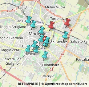Mappa Piazza Annibale Riccò, 41124 Modena MO, Italia (1.30077)