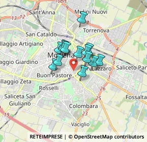 Mappa Piazza Annibale Riccò, 41124 Modena MO, Italia (1.02133)