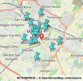 Mappa Piazza Annibale Riccò, 41124 Modena MO, Italia (1.30889)
