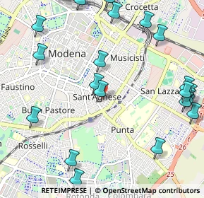 Mappa Piazza Annibale Riccò, 41124 Modena MO, Italia (1.3995)