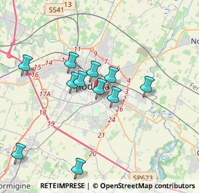 Mappa Piazza Annibale Riccò, 41124 Modena MO, Italia (3.30727)