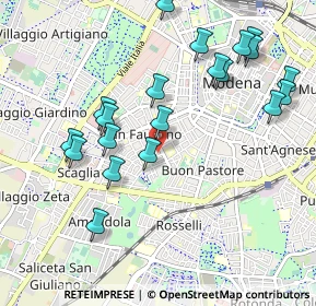 Mappa Via Vincenzo Maestri, 41124 Modena MO, Italia (1.0895)