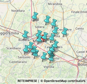 Mappa Via Mozart Wolfang Amadeus, 41122 Modena MO, Italia (11.1305)