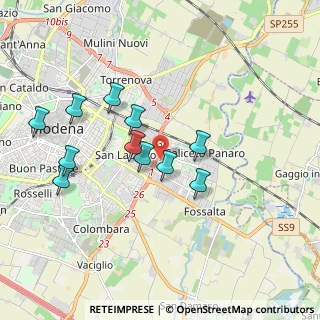 Mappa Via Mozart Wolfang Amadeus, 41122 Modena MO, Italia (1.73364)