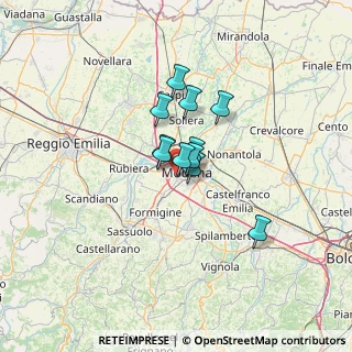 Mappa Via Giuseppe Sanarelli, 41126 Modena MO, Italia (7.79727)