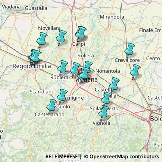 Mappa Via Giuseppe Sanarelli, 41126 Modena MO, Italia (15.321)