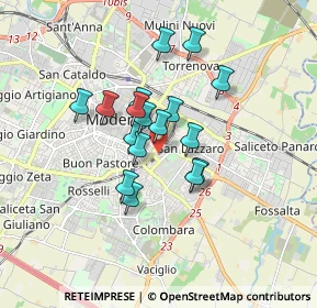 Mappa Modena Policlinico, 41124 Modena MO, Italia (1.27765)