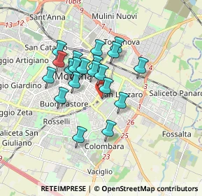 Mappa Modena Policlinico, 41124 Modena MO, Italia (1.383)