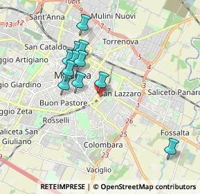 Mappa Modena Policlinico, 41124 Modena MO, Italia (1.64545)