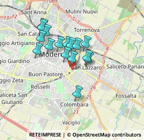 Mappa Modena Policlinico, 41124 Modena MO, Italia (1.41938)