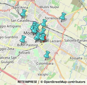 Mappa Modena Policlinico, 41124 Modena MO, Italia (1.24667)