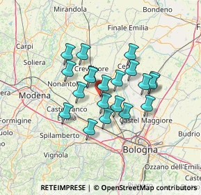 Mappa Via Fossato, 40017 San Giovanni In Persiceto BO, Italia (10.274)