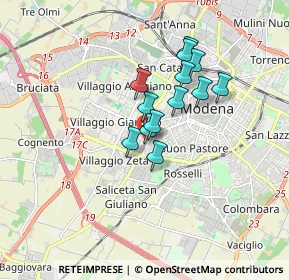 Mappa Strada degli Schiocchi, 41124 Modena MO, Italia (1.24538)