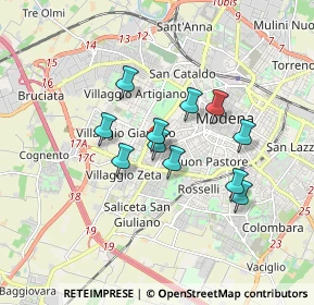 Mappa Strada degli Schiocchi, 41124 Modena MO, Italia (1.33091)