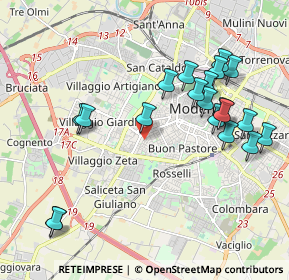 Mappa Via del Giorgione, 41124 Modena MO, Italia (2.164)