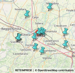 Mappa Via del Giorgione, 41124 Modena MO, Italia (13.90769)