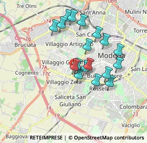 Mappa Italia, 41126 Modena MO, Italia (1.59167)