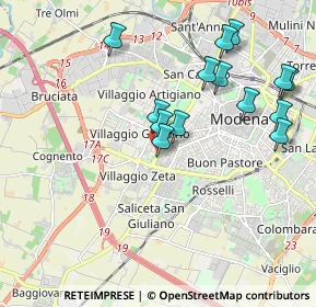 Mappa Italia, 41126 Modena MO, Italia (2.025)