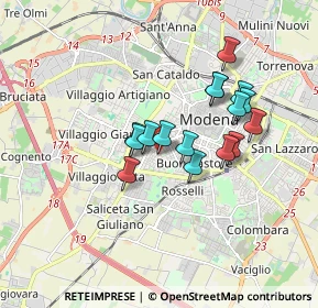 Mappa Via Francesco Bianchi Ferrari, 41124 Modena MO, Italia (1.40688)