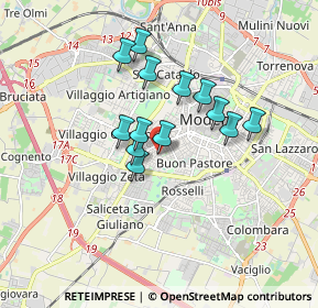 Mappa Via Francesco Bianchi Ferrari, 41124 Modena MO, Italia (1.34846)