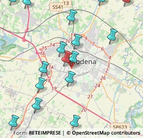 Mappa Via Francesco Bianchi Ferrari, 41124 Modena MO, Italia (5.13125)