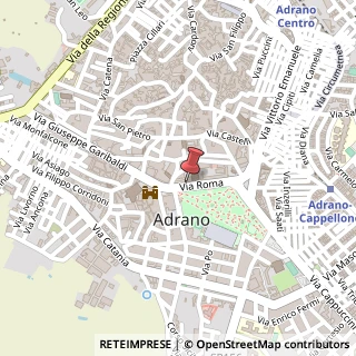 Mappa Via Roma, 54, 95031 Adrano, Catania (Sicilia)