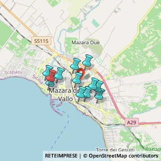 Mappa Via Mariano Rossi, 91026 Mazara del Vallo TP, Italia (1.33667)