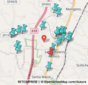Mappa Via Centanni, 95010 Santa Venerina CT, Italia (1.1095)