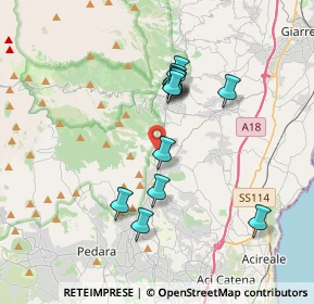 Mappa Via Poggiofelice, 95019 Zafferana Etnea CT, Italia (3.625)