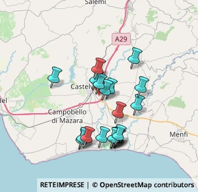 Mappa Zona artigianale C.da Strasatto, 91022 Castelvetrano TP, Italia (6.9885)