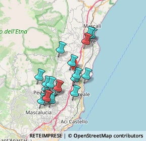 Mappa Via Piave, 95010 Santa Venerina CT, Italia (7.35684)