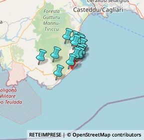 Mappa Loc. Cala d’Ostia, 09010 Pula CA, Italia (8.12438)