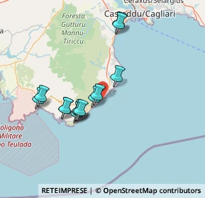 Mappa Loc. Cala d’Ostia, 09010 Pula CA, Italia (13.93)