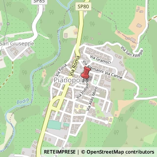 Mappa Via Guglielmo Marconi, 26, 88040 Pianopoli, Catanzaro (Calabria)